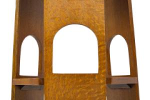 Liberty & Co., A Scarce Pair of Well Designed Arts & Crafts Oak Side Tables with Plank Sides - Thumbnail 6