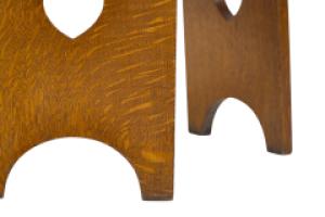 Liberty & Co., A Scarce Pair of Well Designed Arts & Crafts Oak Side Tables with Plank Sides - Thumbnail 9