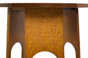 Liberty & Co., A Scarce Pair of Well Designed Arts & Crafts Oak Side Tables with Plank Sides - Thumbnail 10