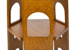 Liberty & Co., A Scarce Pair of Well Designed Arts & Crafts Oak Side Tables with Plank Sides - Thumbnail 12