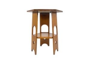 Liberty & Co., A Scarce Pair of Well Designed Arts & Crafts Oak Side Tables with Plank Sides - Thumbnail 18
