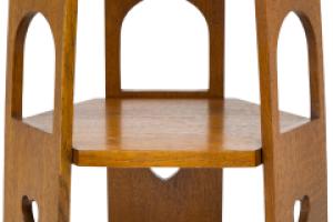 Liberty & Co., A Scarce Pair of Well Designed Arts & Crafts Oak Side Tables with Plank Sides - Thumbnail 13