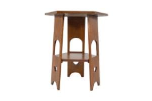 Liberty & Co., A Scarce Pair of Well Designed Arts & Crafts Oak Side Tables with Plank Sides - Thumbnail 16