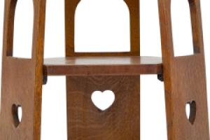 Liberty & Co., A Scarce Pair of Well Designed Arts & Crafts Oak Side Tables with Plank Sides - Thumbnail 19