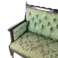 Philip Webb for Morris & Co., An Aesthetic Movement Ebonized Bobbin Turned Settee - Thumbnail 8