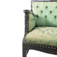Philip Webb for Morris & Co., An Aesthetic Movement Ebonized Bobbin Turned Settee - Thumbnail 9