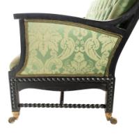 Philip Webb for Morris & Co., An Aesthetic Movement Ebonized Bobbin Turned Settee - Thumbnail 14