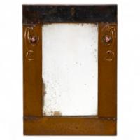 Liberty & Co., An Arts & Crafts Copper Mirror with Floral Details