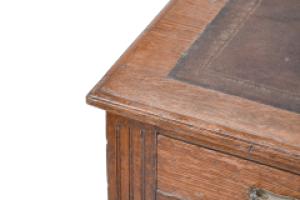 Alfred Waterhouse (style Of). A Gothic Revival Oak Partners Desk with Two Drawers Each Side - Thumbnail 6