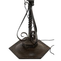Alfred Bucknell. A Handmade Steel Standard Lamp with Fine Chased Details - Thumbnail 4