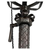 Alfred Bucknell. A Handmade Steel Standard Lamp with Fine Chased Details - Thumbnail 9