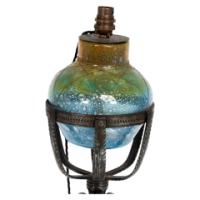 Alfred Bucknell. A Handmade Steel Standard Lamp with Fine Chased Details - Thumbnail 11