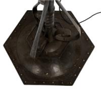 Alfred Bucknell. A Handmade Steel Standard Lamp with Fine Chased Details - Thumbnail 16