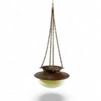 Birmingham Guild of Handicraft. A Rare Arts & Crafts Circular & Copper Light - Thumbnail 1