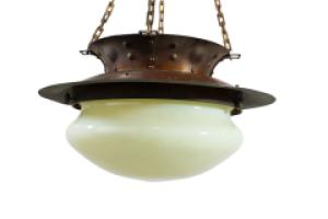 Birmingham Guild of Handicraft. A Rare Arts & Crafts Circular & Copper Light - Thumbnail 2