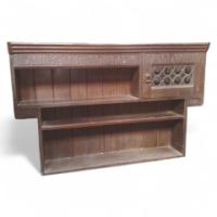 Liberty & Co., An Arts & Crafts Oak Overmantel or Hanging Bookshelf - Thumbnail 1