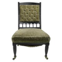 Bruce Talbert for Gillow and Co. – Aesthetic Movement Ebonised Nursing Chair - Thumbnail 3