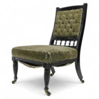 Bruce Talbert for Gillow and Co. – Aesthetic Movement Ebonised Nursing Chair