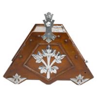Dr. C. Dresser, attributed. Aesthetic Movement Walnut Coal Scuttle with Stylized Mounts - Thumbnail 5
