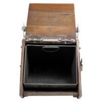 Dr. C. Dresser, attributed. Aesthetic Movement Walnut Coal Scuttle with Stylized Mounts - Thumbnail 10
