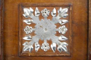 Dr. C. Dresser, attributed. Aesthetic Movement Walnut Coal Scuttle with Stylized Mounts - Thumbnail 19