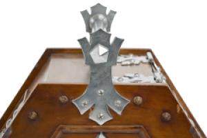 Dr. C. Dresser, attributed. Aesthetic Movement Walnut Coal Scuttle with Stylized Mounts - Thumbnail 22