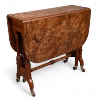 Charles Bevan for Marsh & Jones – Gothic Revival Burr Walnut Sutherland Table.