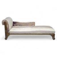 Leonard William Collmann, an Exhibition Quality Gothic Revival Oak Chaise Lounge