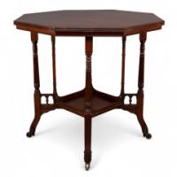 Gregory & Co. An Aesthetic Movement walnut centre or side table - Thumbnail 1