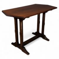 A Cotswold-style Oak Refectory Dining or Library Table with Carved Chevron Detailing