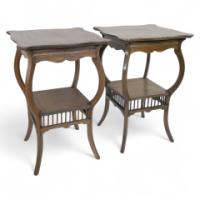E. W. Godwin, Style of. A Pair of Ash Arts & Crafts Anglo-Japanese Side Tables