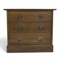 Liberty & Co Attri, Arts & Crafts Oak Chest of Drawers of Small Proportions - Thumbnail 1