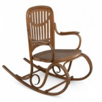 Gustav Siegel, attributed. Made by Thonet, a Bentwood & Cane Rocking Chair