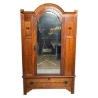 M. H. Baillie Scott Style, Shapland & Petter Arts & Crafts Inlaid Wardrobe - Thumbnail 1