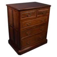 Morris & Co., Arts & Crafts Walnut Chest of Drawers with Finely Cast Handles