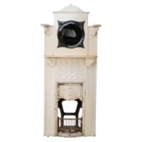 C. R. Ashbee, attributed. An Arts & Craft Cast Iron Fireplace with Eight Kissing Doves