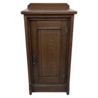 Lambs of Manchester. A Gothic Revival Bedside Cabinet with Carved Floral Details