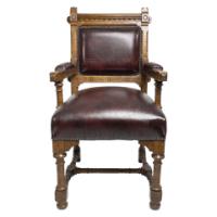 John Pollard Seddon for Seddon & Co., A Gothic Revival Oak Armchair - Thumbnail 1