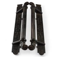 Dr. C. Dresser for Kenrick & Sons, Pair of Cast Iron Handles