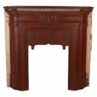 Rare Thomas Elsley Fireplace with Stylized Floral Details to the Centre