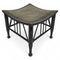 Liberty & Co. – Large Walnut Thebes Stool with Ring Turned Legs