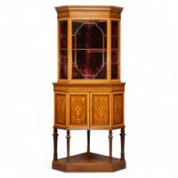 Stephen Webb for Collinson & Lock, a Renaissance Revival Inlaid Corner Cabinet