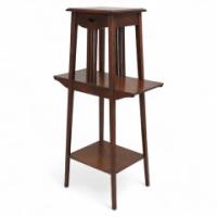Liberty & Co. An Oak Plant Stand with Pierced Heart in the Style of C F A Voysey - Thumbnail 1