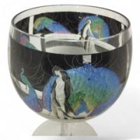 Hand-Painted Wine Glass by Vetri Della Arte 'Vedar' - Thumbnail 1