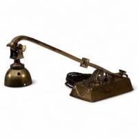 Decorative Brass Desk Light with Chord & Adjustable Head