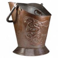 Townshend's Birmingham (stamped). An Impressive Arts & Crafts Copper Coal Bucket - Thumbnail 1
