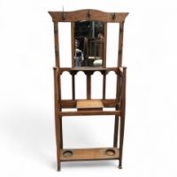 Wylie & Lochhead. A Glasgow-Style Arts & Crafts Oak Hallstand - Thumbnail 1