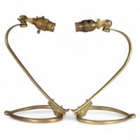 W. A. S. Benson Pair of Arts & Crafts Table Lamps with Heart-Shaped Bases