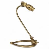 W. A. S. Benson Brass Table Lamp with Heart-Shaped Base