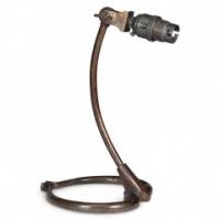 W. A. S. Benson – Arts and Crafts Brass Swan Table Light with Heart-Shaped Base - Thumbnail 1
